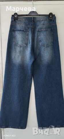 Нови дамски дънки с широк крачол, размер 30, снимка 6 - Дънки - 54134726