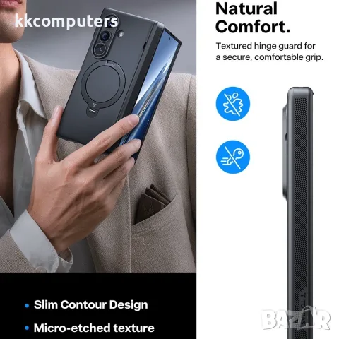 TORRAS Ostand Q3 Spin Series за Samsung Galaxy Z Fold8 Ultra Магнитен PC TPU Калъф с 360° Въртяща Ст, снимка 7 - Калъфи, кейсове - 55612817