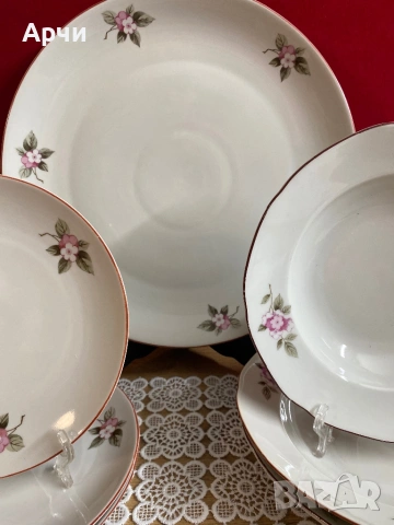 Ретро български чинии, снимка 2 - Чинии - 54275560