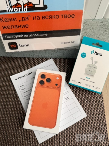 НОВ❗️24М ГАРАНЦИЯ❗️ iPhone 17 Pro ❗️Лизинг от 48€/мес ❗️Cosmic Orange  256Gb⚠️+ безжични слушалки! , снимка 4 - Apple iPhone - 54202069