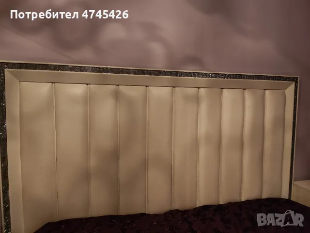 Бяла спалня с кожена тапицерия., снимка 5 - Спални и легла - 55483196