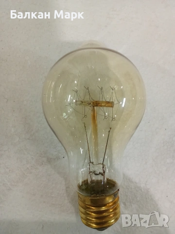Ретро Едисонова крушка 40W (220-240V) – Декоративна, стил Винтидж, снимка 3 - Крушки - 54618874