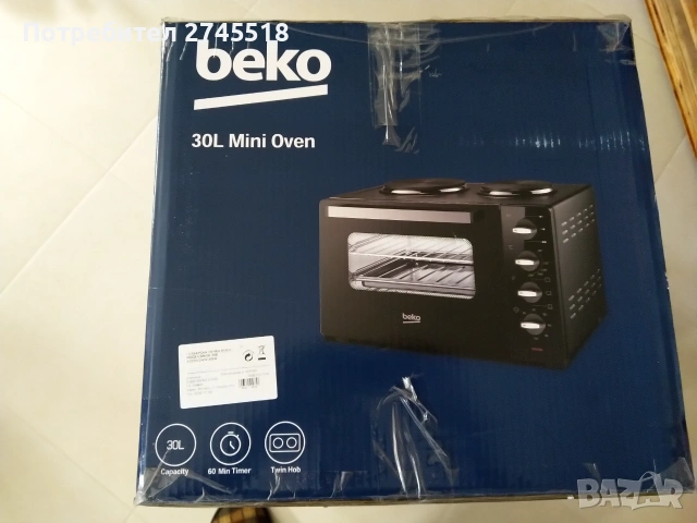 Печка BEKO 30L 2600w, снимка 4 - Печки, фурни - 55146206