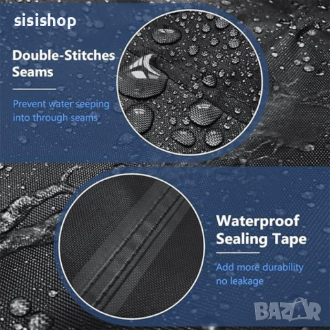 Комплект водоустойчиви покривала за градински мебели, 4 части – за диван, 2 фотьойла и маса 4894, снимка 4 - Други стоки за дома - 53989619