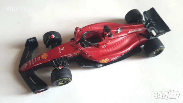 Bburago FERRARI F1-75 Shell Motorsport Collection Bluetooth 1:41, снимка 2 - Колекции - 54912780