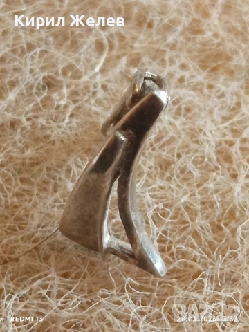 Нежни финни сребърни обеци майсторска ръчна изработка 54178, снимка 4 - Обеци - 54005800