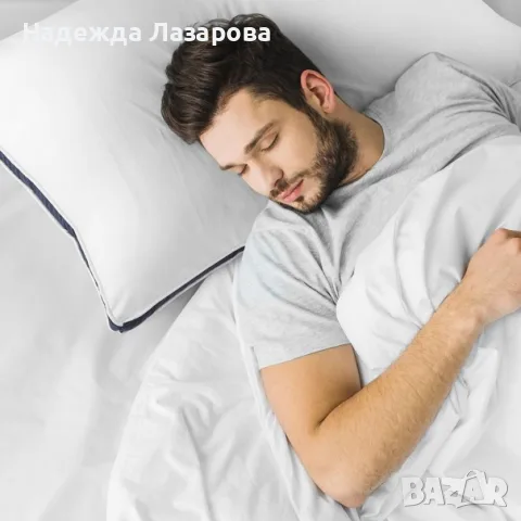 Възглавници за легло комплект от 2 бр. с 3D полиестерни влакна – Меки и дишащи - 40х80 см, снимка 2 - Възглавници - 55684200