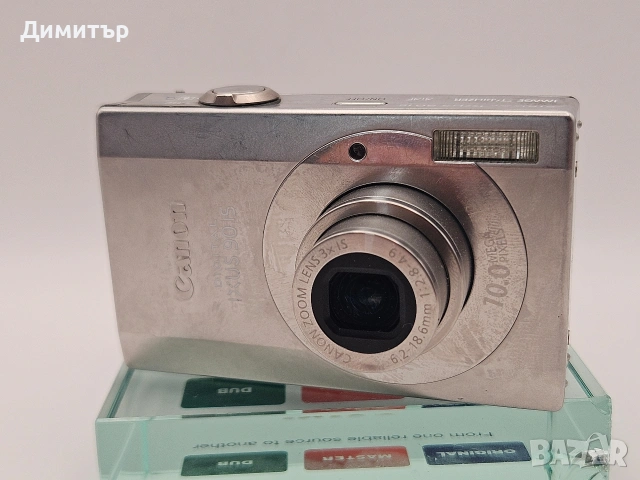 Canon IXUS 90 IS digital photo camera 10MP дигитален фотоапарат камера с батерия и мемори карта , снимка 4 - Фотоапарати - 54734342