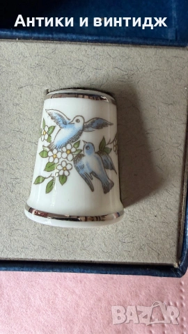 Рядък порцеланов напръстник Royal Worcester (Англия) – Колекционерски, снимка 2 - Колекции - 55128992