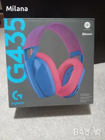 Безжични геймърски слушалки Logitech G435 LIGHTSPEED (Blue/Raspberry) 