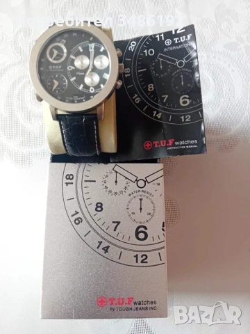 Швейцарски оригинален T.U.F. CHRONOGRAPH, снимка 4 - Мъжки - 54758319