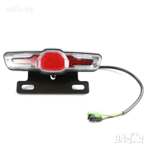 LED задна светлина със стоп и мигачи 36V 48V 60V IPX5 за електрическа тротинетка и велосипед 10204, снимка 10 - Велосипеди - 54660793