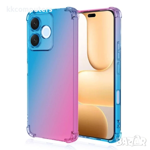 Калъф за Honor 600 Lite 5G с градиентен дизайн и подсилени ъгли – 5 цвята, снимка 4 - Калъфи, кейсове - 54250110