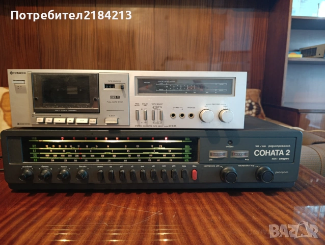Ретро аудио сет: Стерео усилвател Соната 2 , Дек Hitachi и колони Studio 40 w, снимка 15 - Ресийвъри, усилватели, смесителни пултове - 55177106