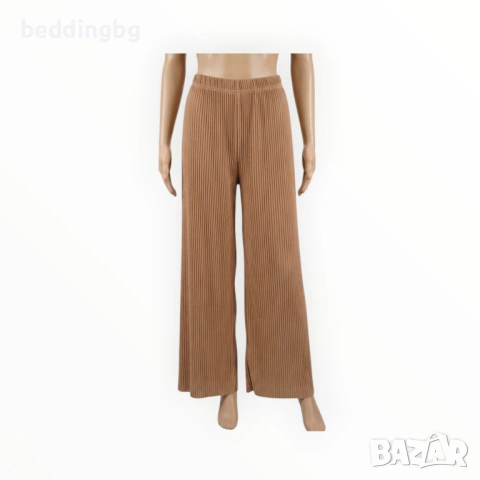Елегантен Плисиран Панталон Apple Candy - Размер 2XL, Карамел