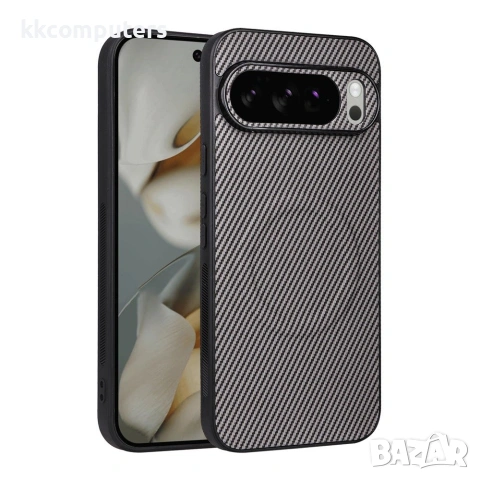 Google Pixel 10 Pro XL Калъф - PC+TPU+Кожа, Карбон, Метален пръстен, 4 цвята, снимка 4 - Калъфи, кейсове - 55115247