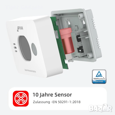CPVAN Wireless 3-in-1 Carbon Monoxide Detector – CO детектор с температура и влажност, снимка 7 - Друга електроника - 54527058