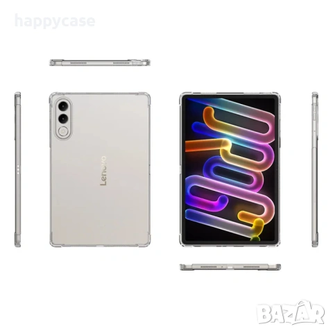 Lenovo Yoga Tab 11.1" 2025 / Удароустойчив прозрачен силиконов TPU кейс гръб калъф, снимка 5 - Таблети - 54033189
