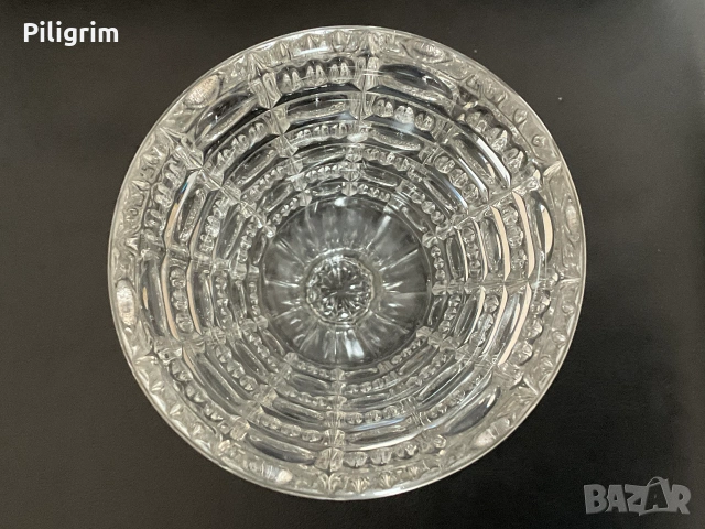 Стъклена ваза - винтидж модел от Cristal d'Arques Франция., снимка 3 - Вази - 55225225