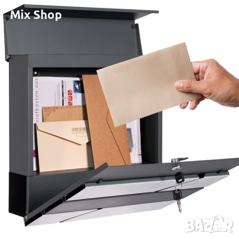 Нова Пощенска кутия ML-Design, 37 x 36,5 x 11 см, Стомана,, снимка 4 - Други стоки за дома - 55571951