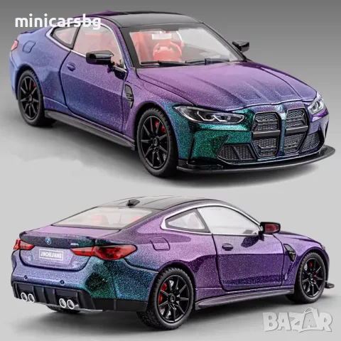 Метални колички: BMW M4 (G82) 1:24 – метален модел, снимка 7 - Колекции - 55584838
