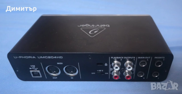 Студийна звукова карта Behringer U-Phoria UMC202HD, снимка 4 - Други - 54745342