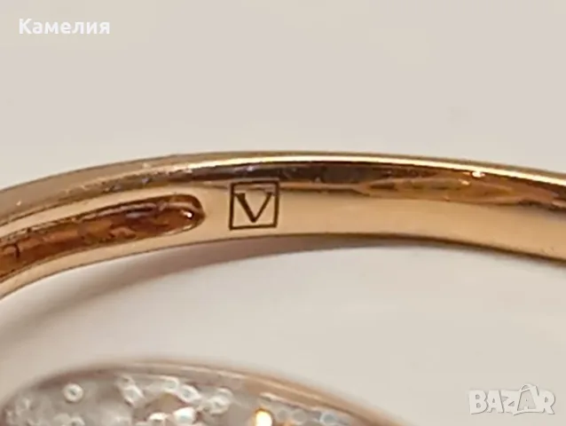 Руско злато. Пръстен с брилианти. , снимка 13 - Пръстени - 55525817