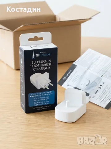 Компактно безжично зарядно за електрическа четка за зъби ProofVision TBCharge (за Oral-B / Braun) – 