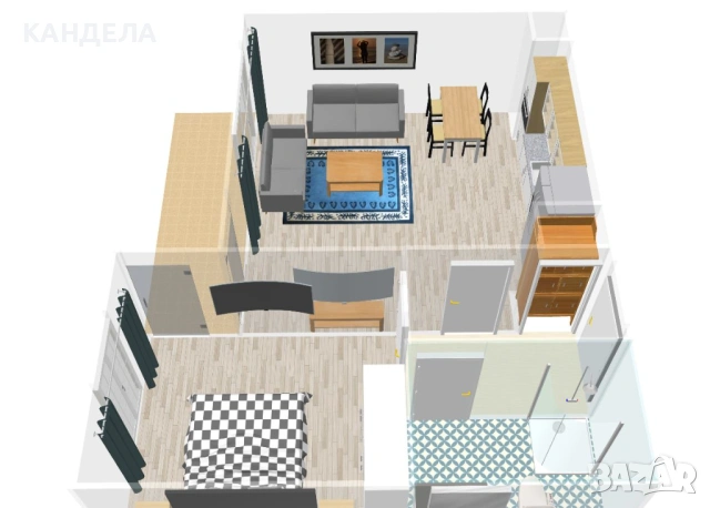 Двустаен апартамент, кв. Беломорски, снимка 5 - Апартаменти - 54688295