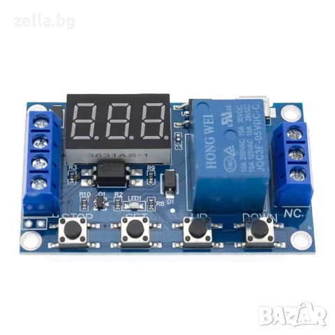 Програмируем релеен таймерен модул с дисплей 6-30V | 0.1s–999min | 4 режима P1-P4 Arduino DIY 10454, снимка 11 - Друга електроника - 54703362