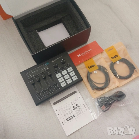 NearStream AMIX20U – Професионален Аудио Интерфейс & Стрийминг Миксер (XLR, 48V, RGB), снимка 3 - Друга електроника - 54539026
