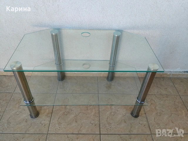 Стъклена маса за телевизор, закалено стъкло, снимка 3 - Маси - 54131197