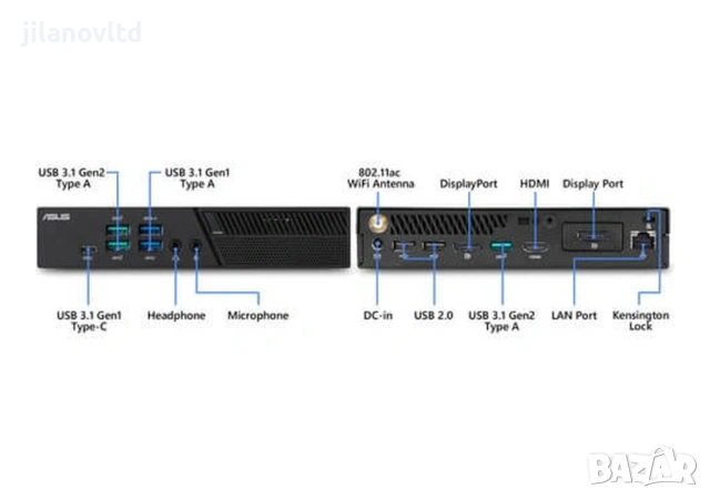 Компютър ASUS Mini PB60 i5-9500T 8GB 256GB NVMe SSD с до 24 МЕСЕЦА ГАРАНЦИЯ и Windows 11 PRO, снимка 4 - Работни компютри - 54663235