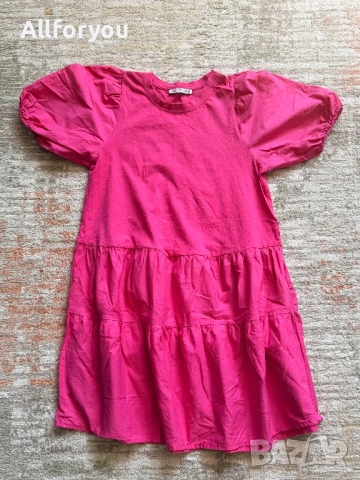 Розова рокля Zara XS размер 