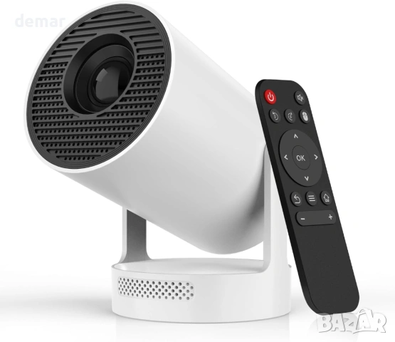 Мини проектор, интелигентен 4K 1080P WIFI 6 Bluetooth 5.4 (HY300 Plus)