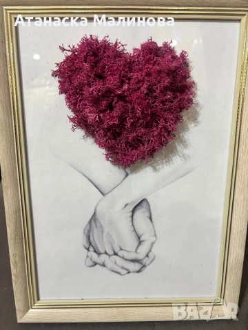 Рамки с рози и мъх , снимка 3 - Подаръци за жени - 54333051