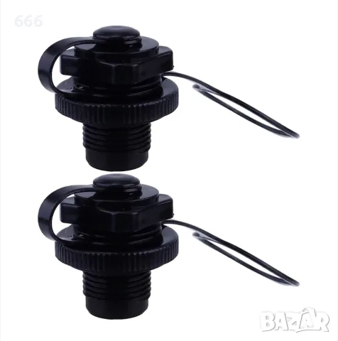 Комплект от 4 въздушни клапана за лодка, PVC, черен, 4.00x3.50x3.50см, снимка 5 - Други стоки за дома - 55441473