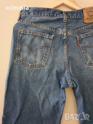 Мъжки дънки W33 L34 (размер M) Levi’s 630 Vintage оранжев етикет с прав крачол сини, снимка 7 - Дънки - 54661944