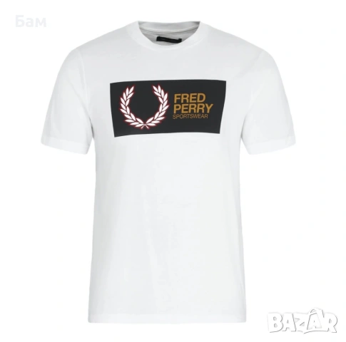 Оригинална мъжка тениска Fred Perry размер ХЛ, снимка 5 - Тениски - 54640885