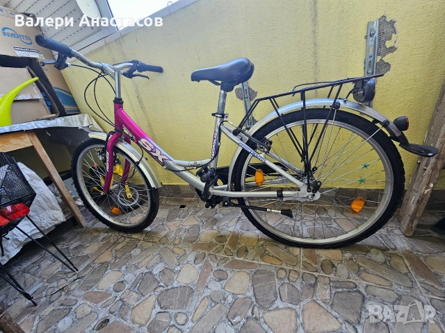 Детско колело Pegasus SX Sport 2401 – 24 цола, 3 скорости, с багажник + допълнителен кош