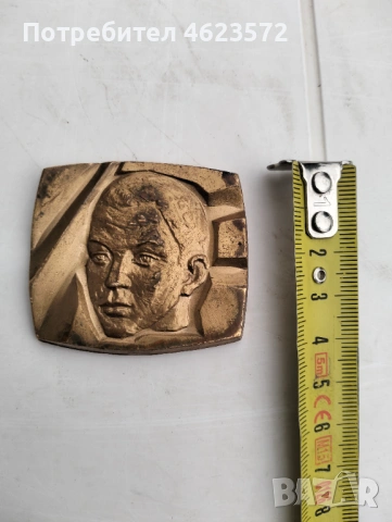 Бронзов плакет на Митко Палаузов, снимка 2 - Антикварни и старинни предмети - 54352859