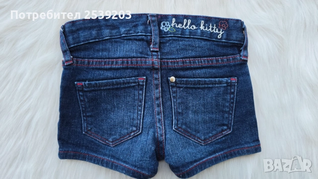 Къси дънкови панталони H&M Hello Kitty 2-3 години, снимка 4 - Детски къси панталони - 54672581