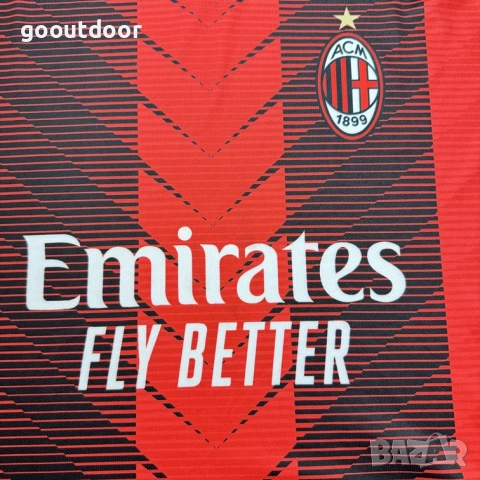 AC Milan Unisex 2023/2024 Home футболна тениска (M), снимка 3 - Футбол - 54337242