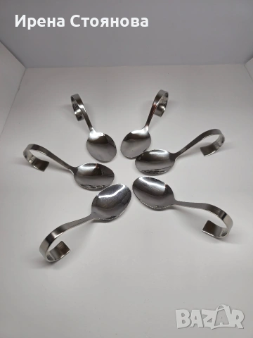 Комплект от 6 броя лъжици за сервиране на предястие Ernesto. Нови, без опаковка.дължина 12,5 см. 