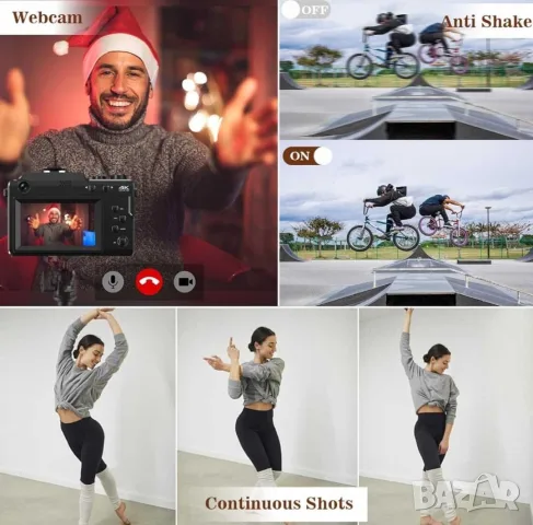 HD ултра зум 18x цифров фотоапарат с Wi-Fi, снимка 6 - Фотоапарати - 55303848