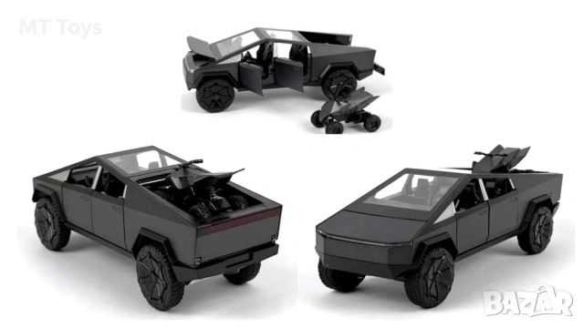 Метална кола Tesla Cybertruck 1:24, снимка 2 - Коли, камиони, мотори, писти - 54825300