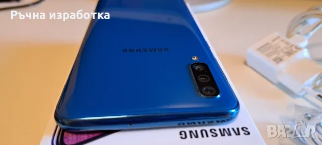 samsung SM-A505FN/DS a50 blue слушалки кутия зарядно usb кабел телефон смартфон, снимка 6 - Samsung - 55486474