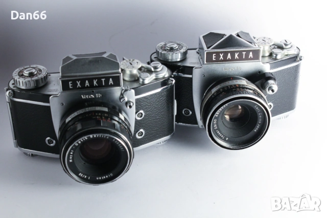 Exakta Varex IIb 2 броя фотоапарати обективи - Zeiss Tessar, Meyer Oreston 50mm