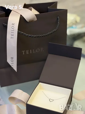 Чисто ново златно колие TEILOR(14к бяло злато)- За подарък, снимка 2 - Колиета, медальони, синджири - 55665047