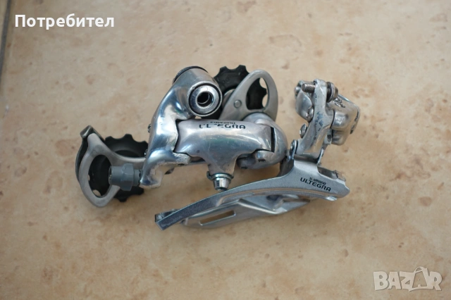 Шосеен курбел с три плочи Shimano Ultegra FC-6500/6503 52/42/30 + средно движение, снимка 4 - Части за велосипеди - 54415663